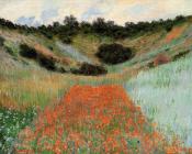 克劳德 莫奈 : Poppy Field in a Hollow near Giverny